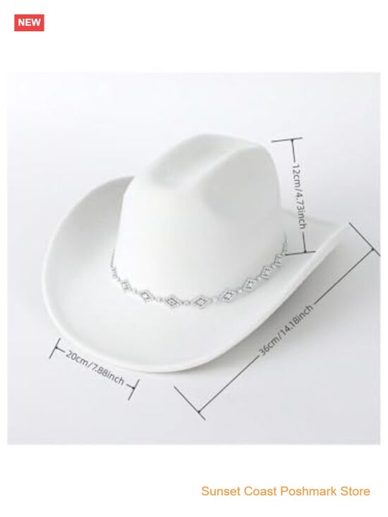 Western Cowboy Hat Rhinestone Wide Brim Cowgirl Hat